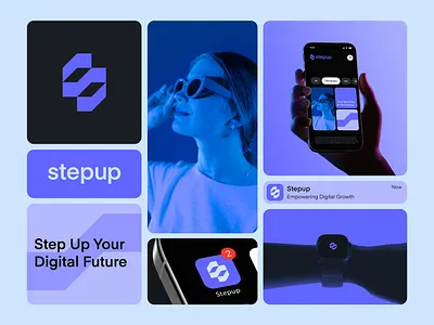 Stepup Technology Branding abstract logo brand identity creative logo graphic design icon letter logo logo logo designer logo inspirations logo mark logotype minimalist logo modern logo monogram logo print startup logo symbol tech logo technology branding typography