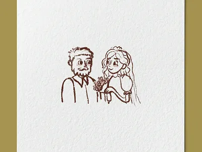 THE CUSTOM POSTCARDS I MADE FOR MY WEDDING design illustration postcard procreate wedding