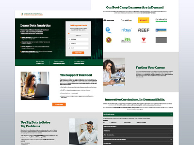 2U Landing Page Production - University of Miami digital marketing education landing page production responsive ui ux web design