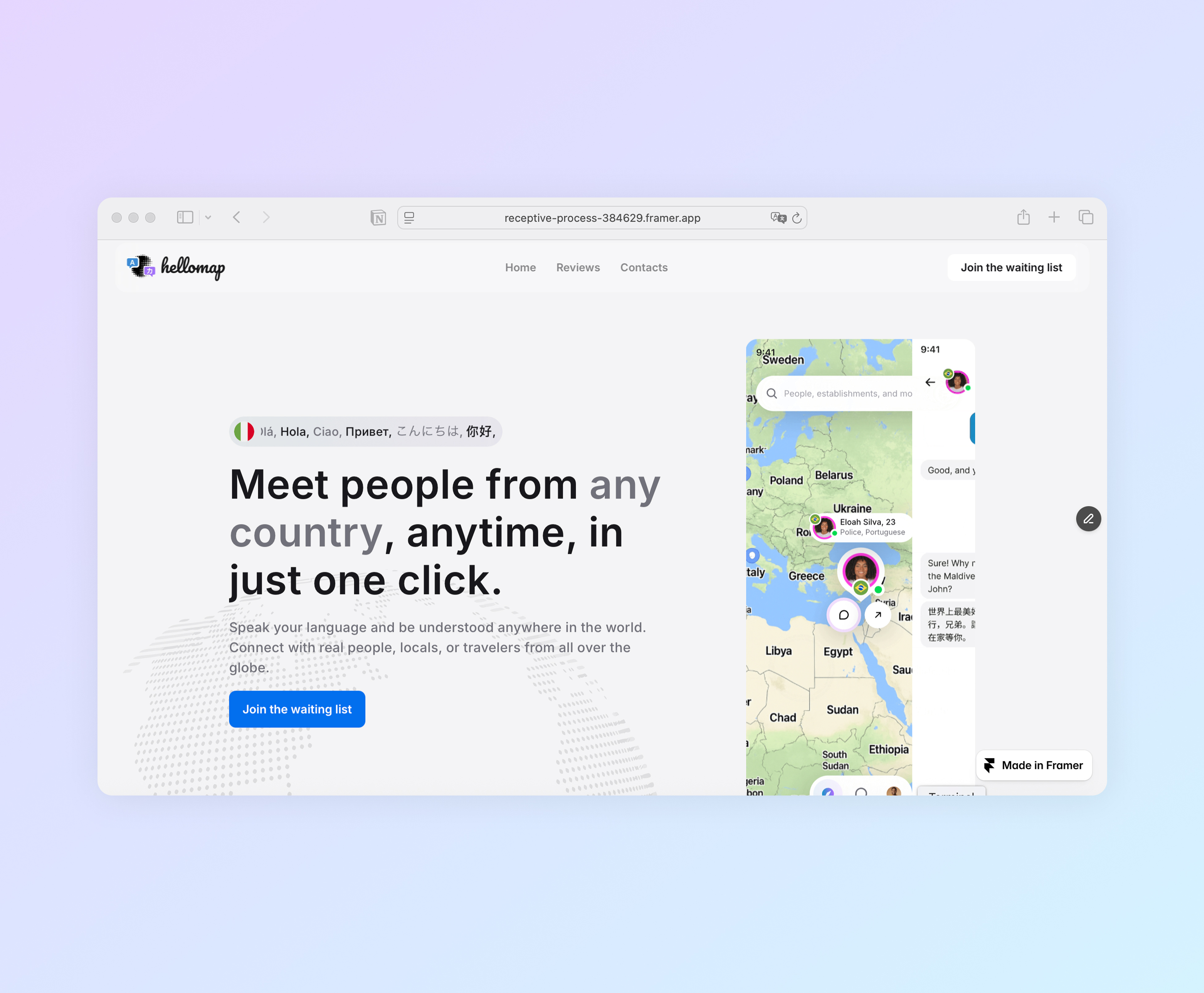 Social Network Landing Page landing page ui