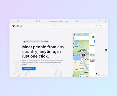 Social Network Landing Page landing page ui