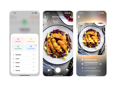 AI Smart Calorie Tracking UI android app app app store cal ai calorie counter delivery design figma food food scan framer ios app ios design ui web design web development website design zomato