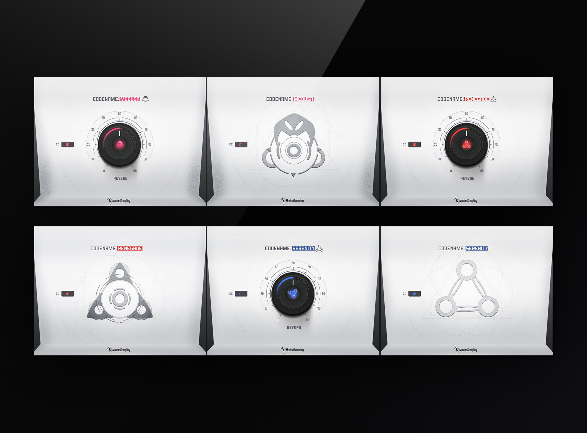 Kontakt interfaces - Abstract GUI design audio design interface audio gui audio gui design audio interface audio user interface gui design interface for plugin kontakt kontakt gui design music interface ui design vst vst gui vst plugin gui design vst plugin interface