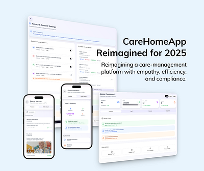 CareHomeApp UK app graphic design healthcare ui ux