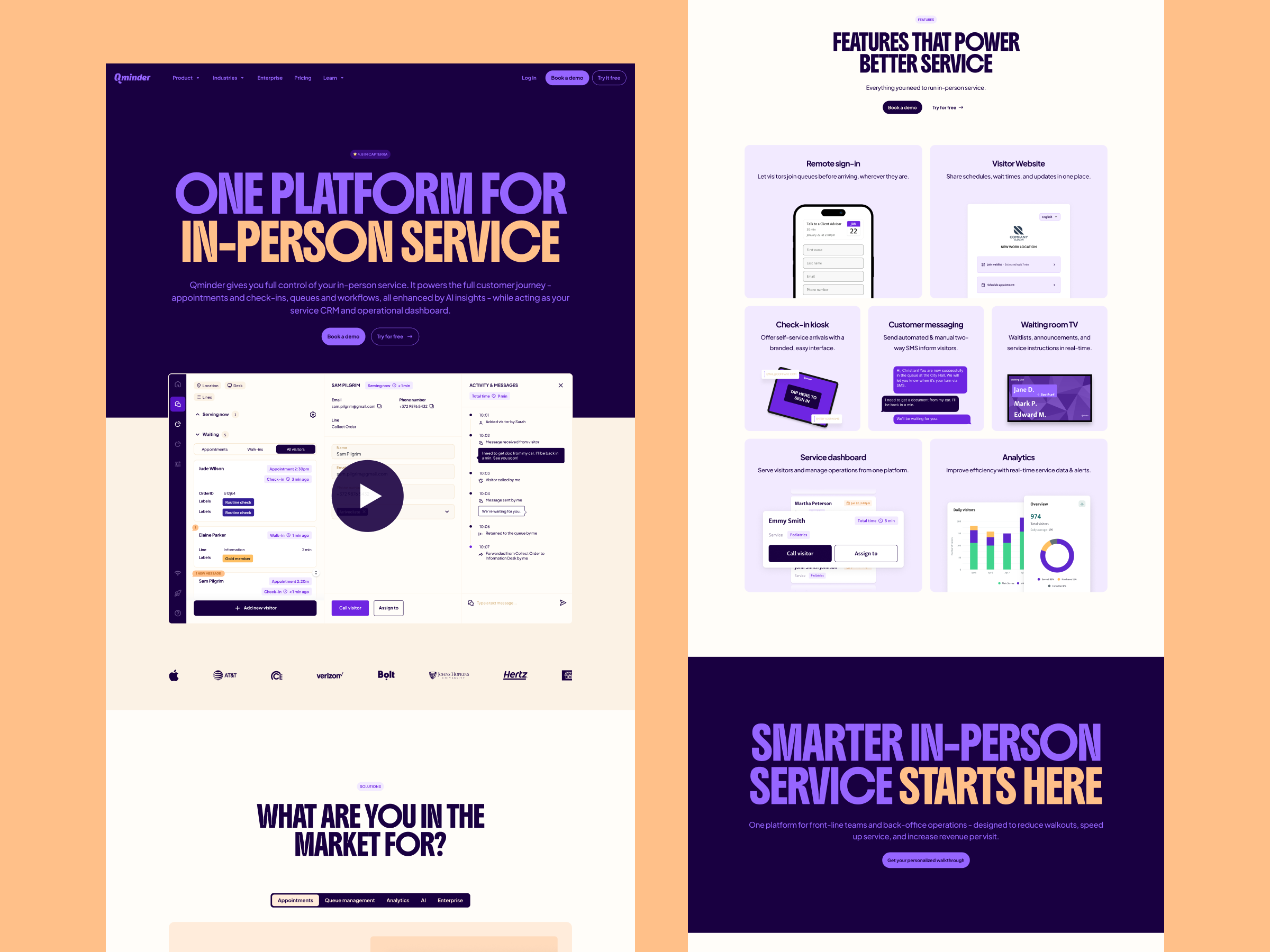 Example of Qminder Website
