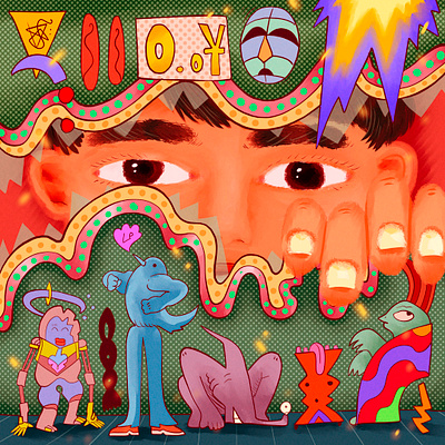 "Kid's Draw" abstract art branding cartoon color pencil comic cover design draw dream fun illustration kid music portrait toy water ink
