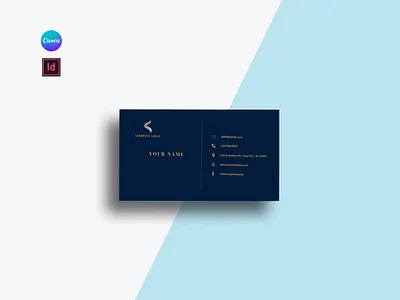 Business card template yellow