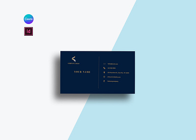 Business card template yellow