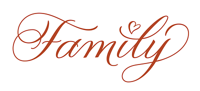 Family calligraphy vector hand lettering