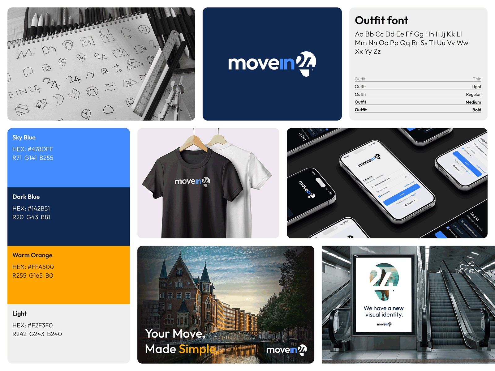 MoveIn 24 Branding Project 24hours blue brand brand identity brand support brand work branding branding project dark graphic design icon location logo logo design logotype movein24 new life pin relocation ui support