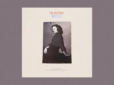 Heavenly Single Cover for Brolly album art album artwork album cover design graphic design vintage