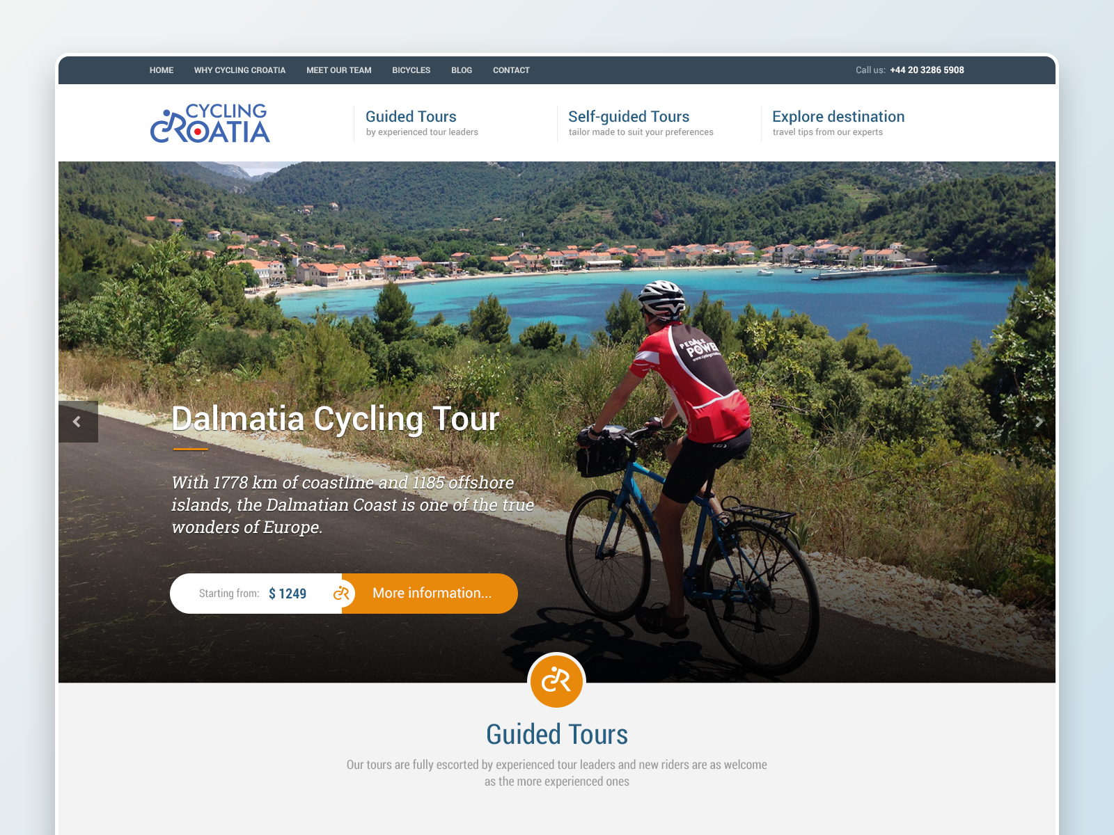 Cycling Croatia graphic design ux web design