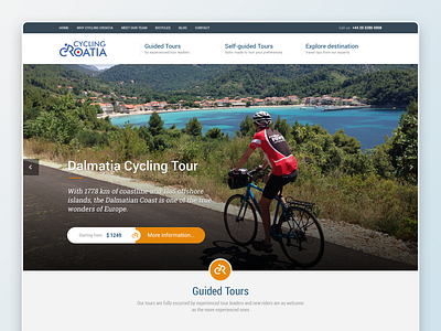 Cycling Croatia graphic design ux web design