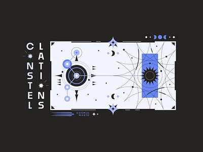 Constellations blue constellations cosmos illustration illustrator magic sky space stars universe vector