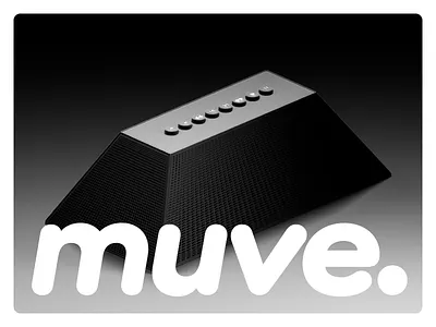 Muve - Speaker & Logotype 3d behance blender branding branding and identity clean design dribbble freelance graphic design identity logo logo design logotype minimal mockup modern speaker wordmark