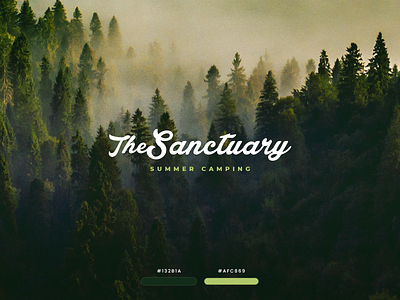 The Sanctuary | Logo design brand branding camping design logo nature summer typography vector