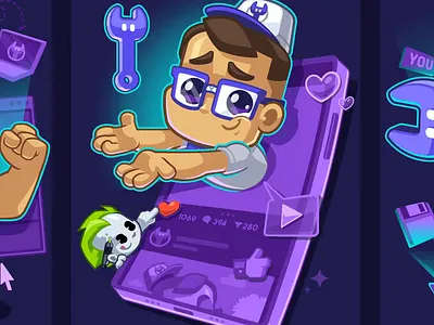 😂 Visual storyteller after effects animated mascot animation cartoon cartoon logo character design character driven home service illustration illustrator interactive animation logo mascot mascot design mascot logo motion graphics rive rive animation web animation web illustration