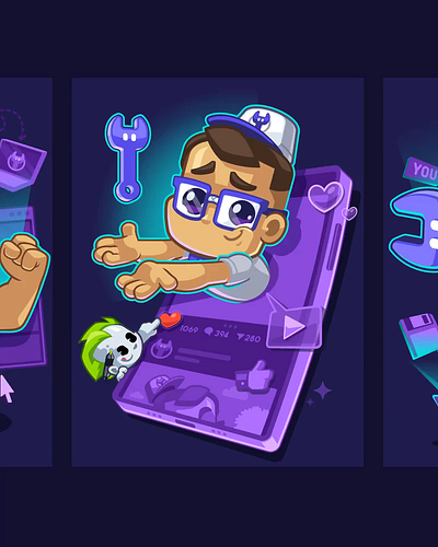 😂 Visual storyteller after effects animated mascot animation cartoon cartoon logo character design character driven home service illustration illustrator interactive animation logo mascot mascot design mascot logo motion graphics rive rive animation web animation web illustration