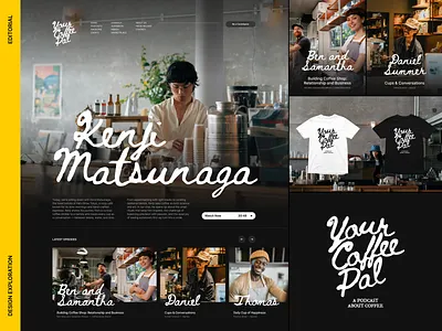 Design Exploration - Editorial Layout branding card clean coffee design editorial homepage landing page layout magazine merchandise photography podcast swiss design t shirt typography ui ux website whitespace