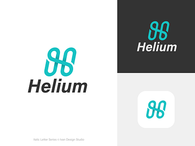 Letter H branding h icon italic letter logo