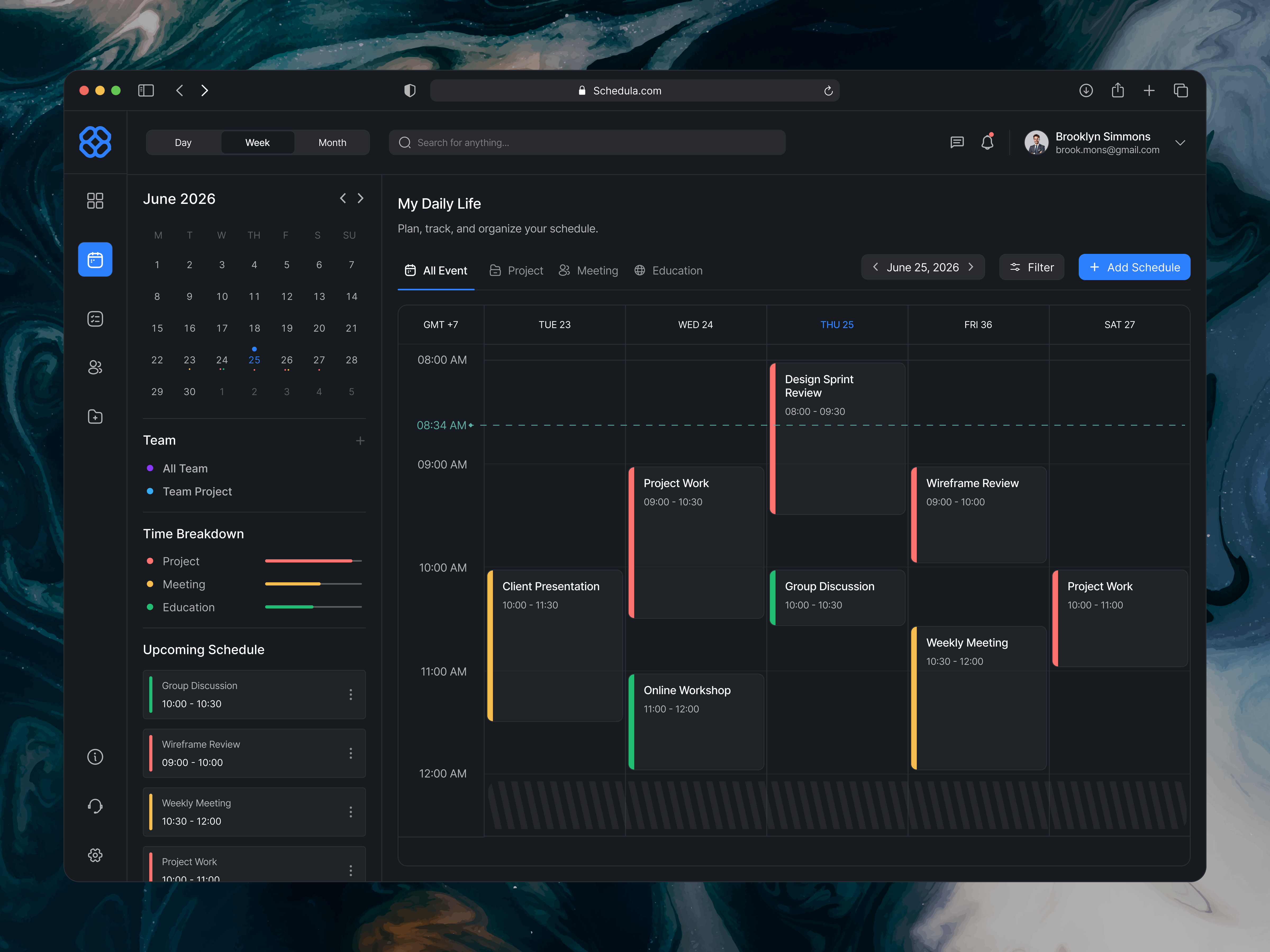 Schedula - Calender Page calender ui calendly chilipiper clean dashboard dashboard calender design gradient grey planer dashboard schedule scheduling soft task task management ui uiux web app widget