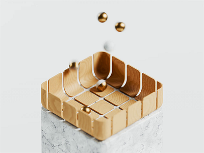 Playing the Numbers 3d 3d animation blender blender3d illustration isometric isometric illustration loop looping marble marbles wood