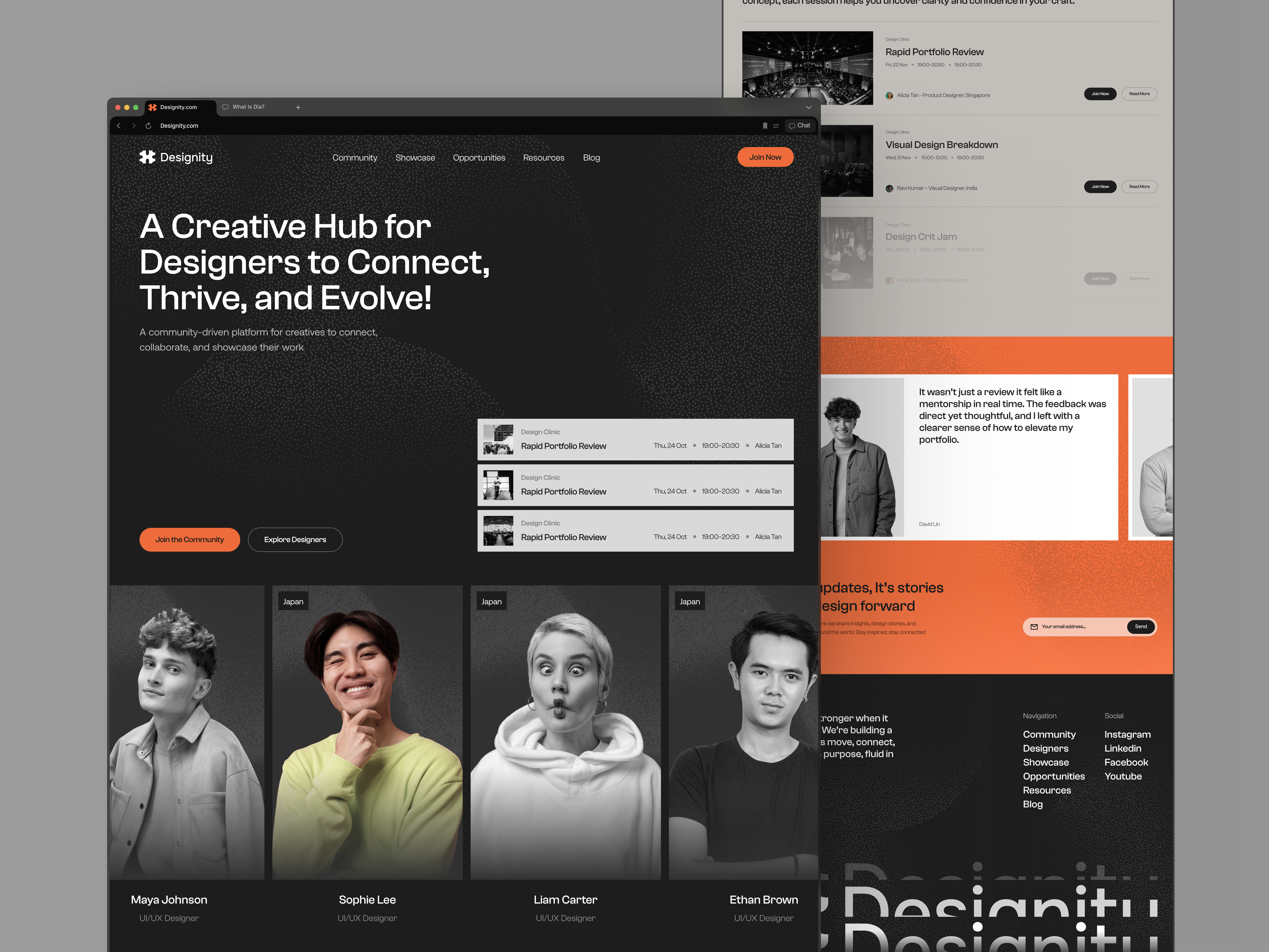 Designity - Landing Page about section agency community community website company profile consultant editorial landing landing page layout minimal layout minimalist design modern web pattern showcase web web design web page website website design