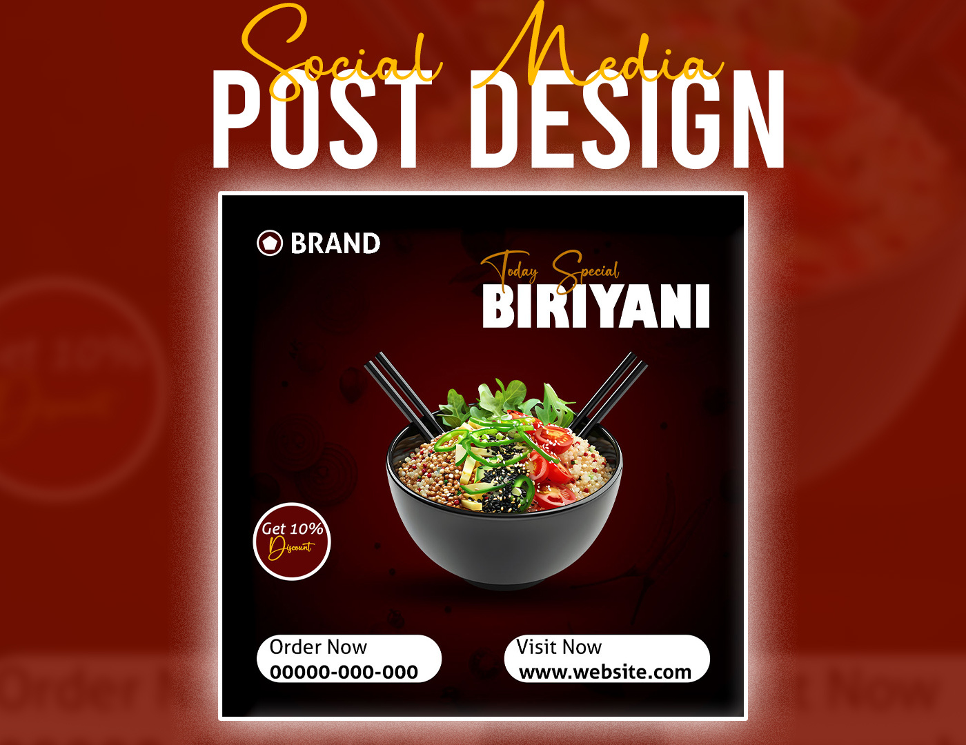 Example of Food Social Media Post Design