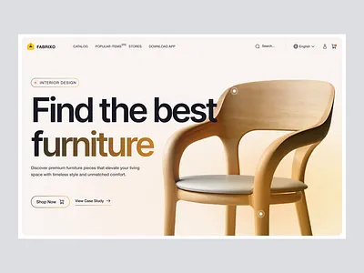 Fabrixio - Furniture eCommerce Store architecture branding company design ecommerce elementor framer furniture home house landing online page shop store ui webflow website wordpress