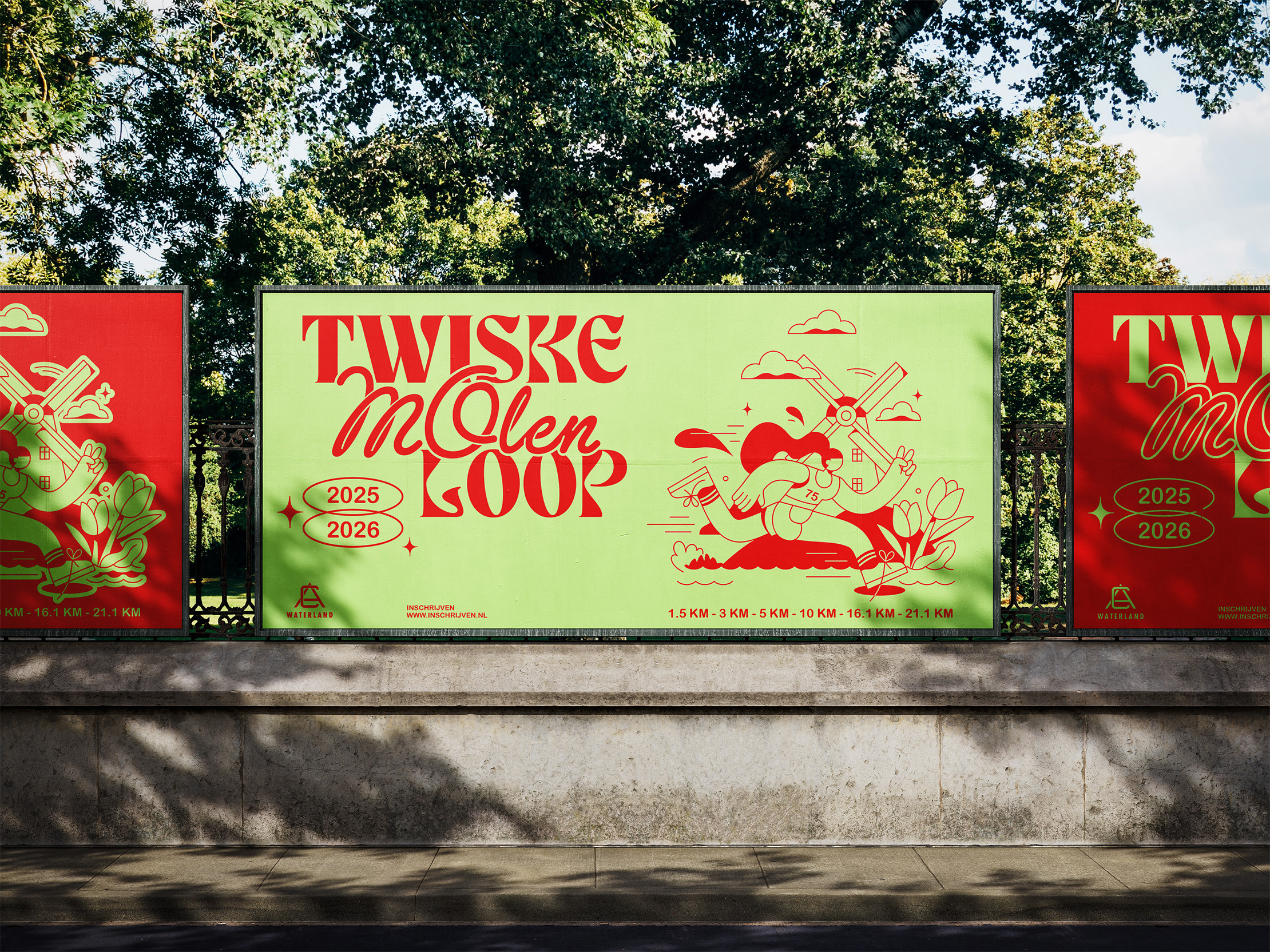 Twiske Molen Loop — Illustration & Dri-FIT T-shirt design adobe branding city run graphics city run logo graphic design illustration marathon race race t shirt illustration run run club run jersey run t shirt design t shirt design vector vector art vector illustration