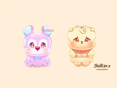 Fanart BT21 by sailizv.v adorable adorable lovely artwork concept creative cute art design digitalart illustration