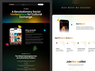 Cultrahub - Website: About Us Page about us branding company profile creative design ecommerce graphic design home page inner page landing page marketing social media ui ui ux uix web design website