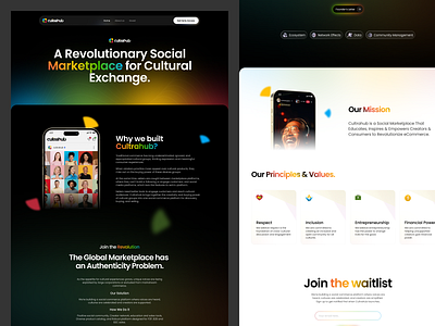 Cultrahub - Website: About Us Page about us branding company profile creative design ecommerce graphic design home page inner page landing page marketing social media ui ui ux uix web design website