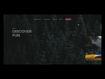 Outdoor Adventure Platform Card Transition adventure animation cards expedition framer interaction outdoor scroll animation transition travel ui animation web animation web design