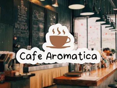 Cafe Aromatica - Cafe Logo brand brand design brand identity branding design graphic design illustration logo ui vector
