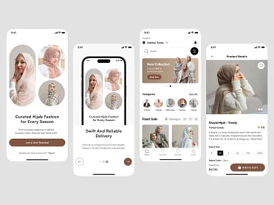 Modern hijab ecommerce app design clothing app clothing brand clothing store ecommerce app ecommerce design fashion app figma design figma designer hijab app hijab online store hijab. store ios modern design product app design trendy design uiux uiux design uiux designer