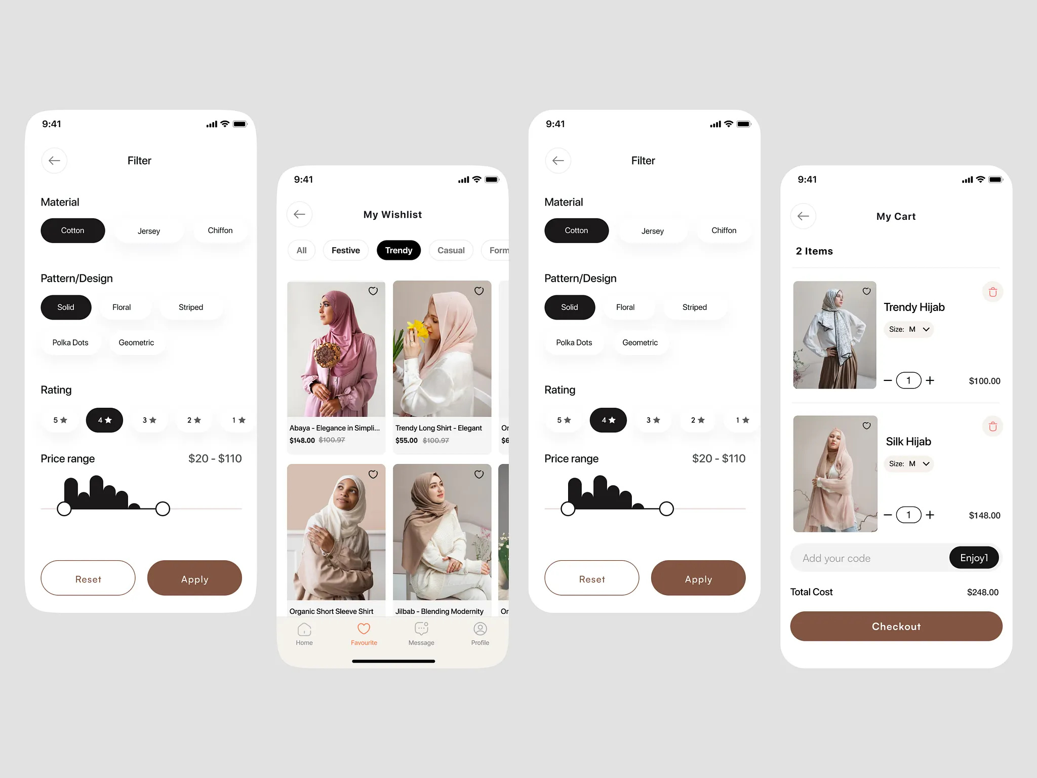 Example of Fashion E Commerce App UI/UX Design