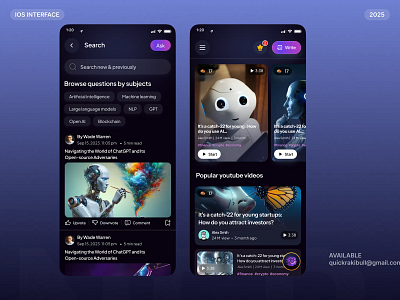 AI content generating app ai ai mobile app app interface content generation dark mode app ios app design mobile app modern mobile app rakibull rakibull hassan ui ux