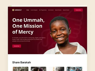 Ummahly – Charity Website Design artiflow charitywebsite design donationplatform dribbble figma halal design humanitariandesign landing page minimaldesign nonprofit responsivedesign ui ummahly ux web web design webdesign website
