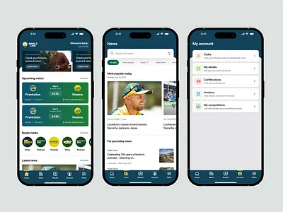 BowlsLink - Sports App Design app design football app live score live score app match highlights mobile mobile app mobile app design mobile app designer onboarding product design sports sports app sports mobile app sports news sports stats app sports ui ui design uiux wavespace