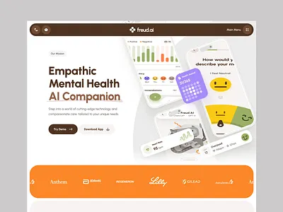 Medical Wellness AI Chatbot Landing Page ai ai landing page ai website artificial intelligence chat chatbot creative website health healthcare landing page meditation mental health modern website ui ux virtual assistant web design website design wellness