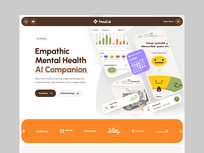 Medical Wellness AI Chatbot Landing Page ai ai landing page ai website artificial intelligence chat chatbot creative website health healthcare landing page meditation mental health modern website ui ux virtual assistant web design website design wellness