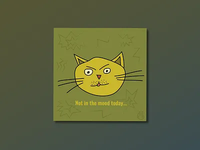 Catface Moods — Not in the Mood branding design graphic design illustration vector