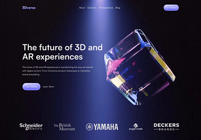 3D landing page 3d animation 3d art 3d design 3d illustration 3d landing page 3d product 3d ui 3d web experience 3d website animation crypto 3d future 3d web design