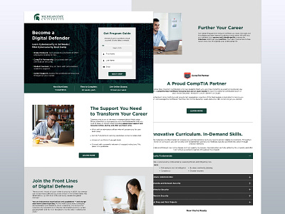 2U Landing Page Production - Michigan State education landing pages production responsive ui ux web design webpage