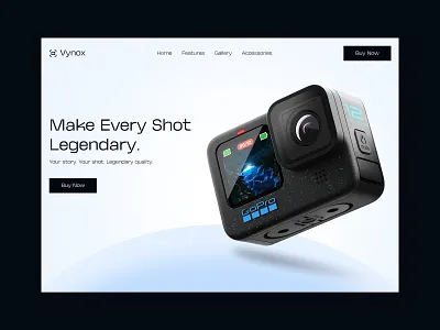 Vynox Camera Website design best web design branding camara creative website figma graphic design illustration landing page modern website photoshoot photoshot web professional website saas landing page ui web web design web design inspiration web ui webpage