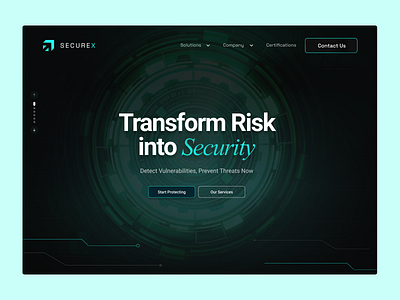 Secure X - Cyber security app branding crime cyan cyber cyberpunk dark dark ui future guard risk safe secure security theme ui user interface web design web3 x