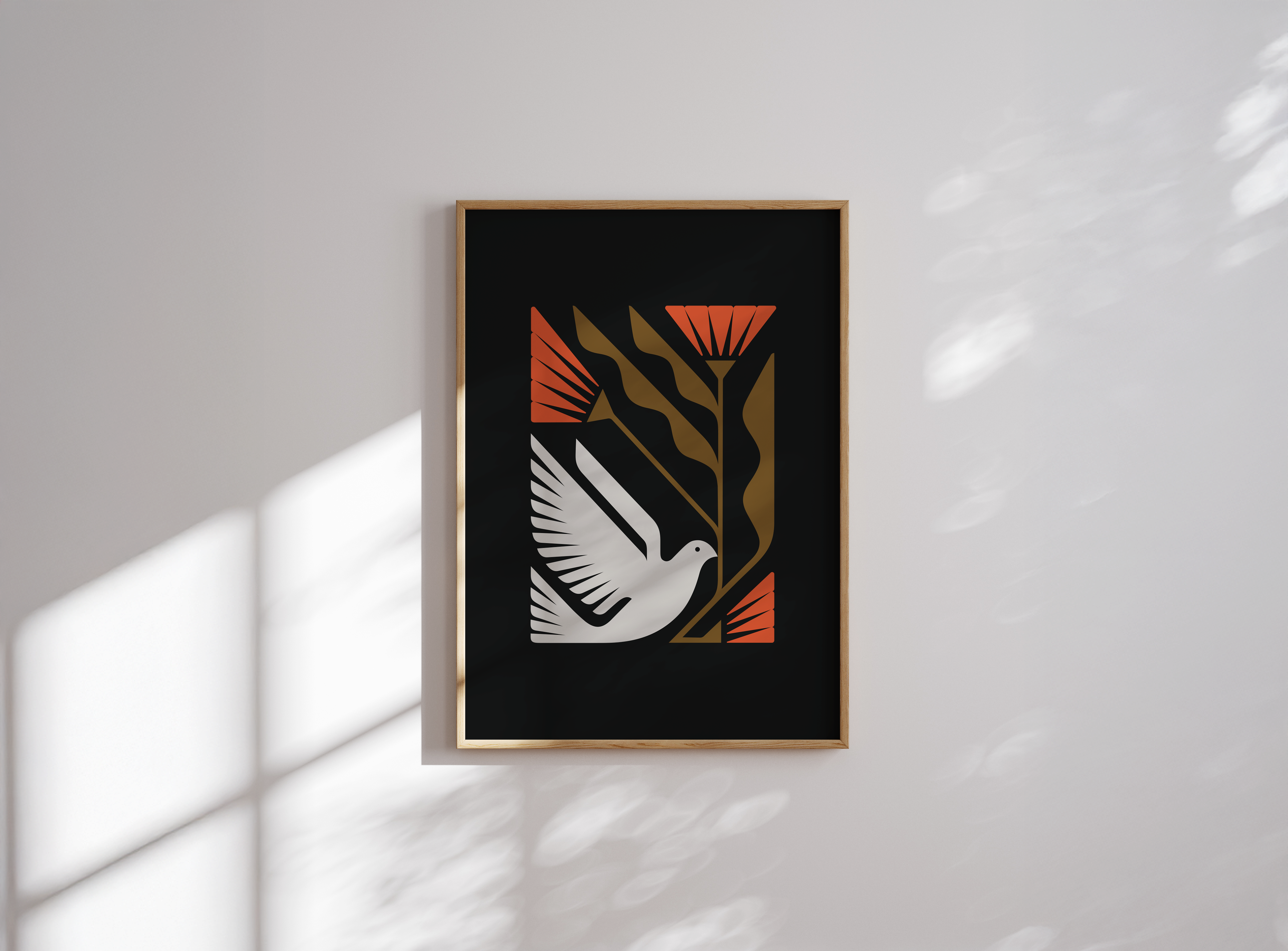 Even After Everything bird black bloom dove flight flora flowers fly fundraiser hope illustration leaf leaves minimal nature poster posters for parks print simple stem