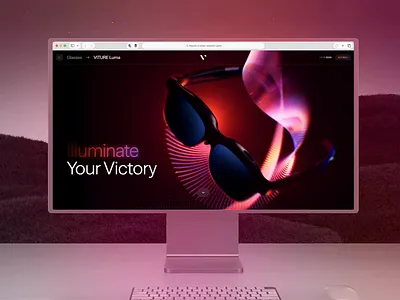 Luma Viture Glasses landing page by Milkinside 3d animation ar branding c4d glasses graphic design illustration motion motion graphics pink ui ux viture vr xr