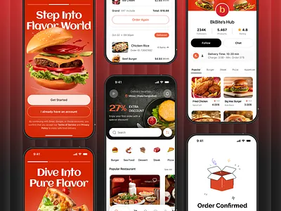 Food Delivery App UI Design app design ecommerce fast food food food app food app design food app ui food delivery food delivery app food delivery application food delivery service food order food ordering app mobile mobile app mobile app design restaurant restaurant app ui uiux